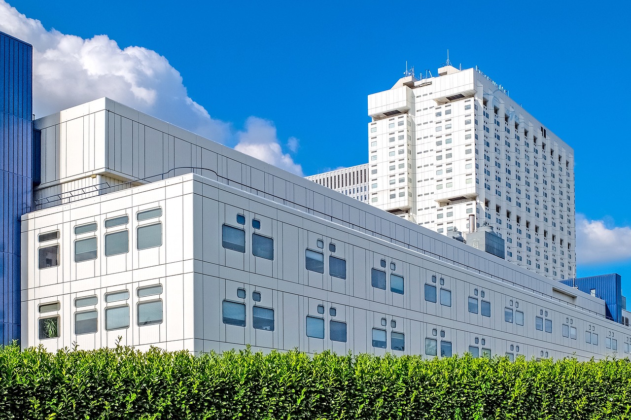 building, hospital, white